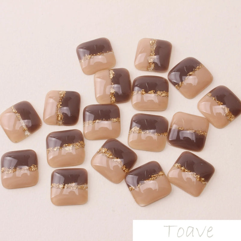 6pcs Dual-Color Patchwork Flash Moran High Resin DIY Patch Material
