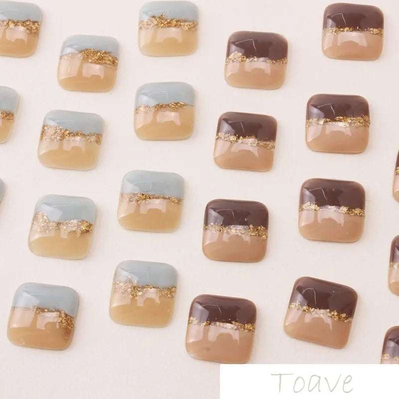 6pcs Dual-Color Patchwork Flash Moran High Resin DIY Patch Material