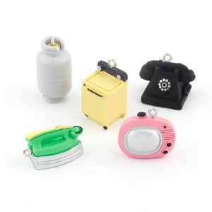 6pcs Vintage Resin Charms Pendant for DIY Jewelry Making