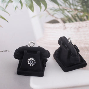 6pcs Vintage Resin Charms Pendant for DIY Jewelry Making