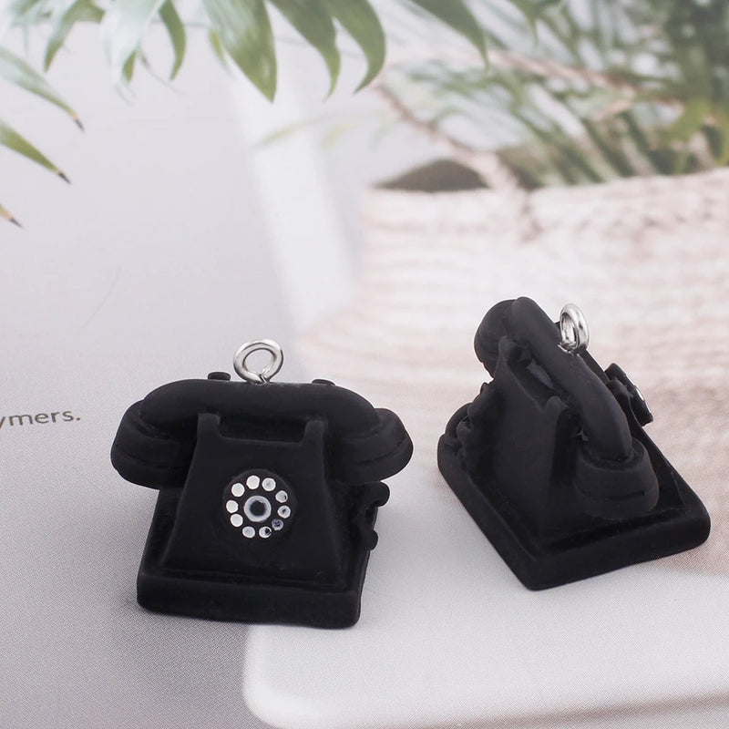 6pcs Vintage Resin Charms Pendant for DIY Jewelry Making