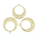 6pcs UV Resin DIY Craft Pendant Metal Charms Moon Star Shaped