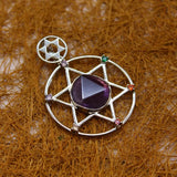 6pcs Natural Stone Crystal Quartz Necklace Pendants