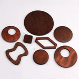 6pcs Vintage Wood Charms DIY Jewelry Pendants Earring Keychain Accessory