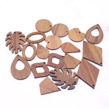 6pcs Natural Wood Charms DIY Jewelry Pendants for Earring Keychain