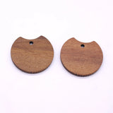 6pcs Natural Wood Charms DIY Jewelry Pendants for Earring Keychain