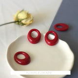 6pcs Vintage Morandi Resin Earrings for DIY Homemade Accessories