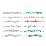 6pcs Word Metal Cutting Dies Stencils for DIY Scrapbooking Cards Making