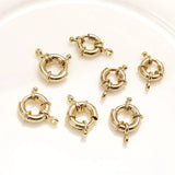 6pcs 14K Round Sailor Buckle DIY Jewelry Bracelet Accessory