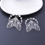 6pcs Moth Charms Earring Brass Pendant Jewelry DIY
