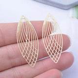 6pcs Oval Charms Thin Pendant Silver Plated Earring Findings