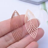 6pcs Oval Charms Thin Pendant Silver Plated Earring Findings