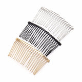 6pcs 10-30 Teeth Black/Rhodium Hairpin Combs Wedding Hair Accessories