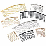 6pcs 10-30 Teeth Black/Rhodium Hairpin Combs Wedding Hair Accessories