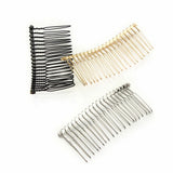 6pcs 10-30 Teeth Black/Rhodium Hairpin Combs Wedding Hair Accessories