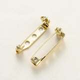6pcs 14K 18K Blank Brooch Base Pin Clips Safety Pin DIY Jewelry Crafts