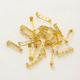 6pcs 14K 18K Blank Brooch Base Pin Clips Safety Pin DIY Jewelry Crafts