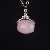 6pcs Natural Crystal Stone Pendant Necklace Jewelry