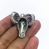 6pcs 31x29mm Sheep Head Charms Antique Silver Plated DIY Jewelry Accessories