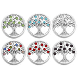 6pcs Mixed Metal 18mm Rhinestone Snap Button Jewelry