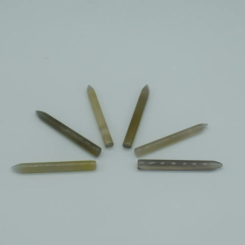6pcs Agate Burnisher Round Sliver Polishing Agate