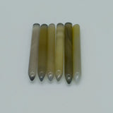 6pcs Agate Burnisher Round Sliver Polishing Agate