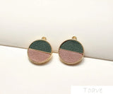 6pcs Faux Leather Retro Pendant Earrings