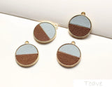 6pcs Faux Leather Retro Pendant Earrings