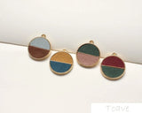 6pcs Faux Leather Retro Pendant Earrings