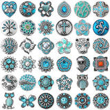 6pcs/lot 18mm Snap Buttons - Cross Wing Hand Butterfly Tree Flower Metal Snap