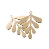 6pcs Brass Leaves Charms Pendant Diy Jewelry Earrings Necklace Supplies