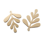 6pcs Brass Leaves Charms Pendant Diy Jewelry Earrings Necklace Supplies