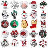6pcs Christmas Snap Buttons for Snap Jewelry Rhinestone 18mm