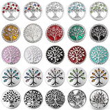 6pcs Crystal Tree of Life Snap Buttons 18mm DIY Snap Jewelry