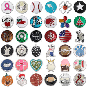 6pcs Metal 18mm Snap Buttons for Snap Button Bracelet