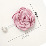 6pcs Fabric Camellia Flower Brooches Men/Women Brooch Pins Suits Decoration
