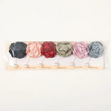 6pcs Fabric Camellia Flower Brooches Men/Women Brooch Pins Suits Decoration