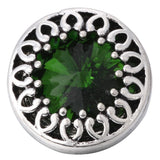 6pcs Green Crystal Rhinestone 18mm Snap Buttons for Snap Bracelet Women