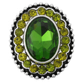 6pcs Green Crystal Rhinestone 18mm Snap Buttons for Snap Bracelet Women