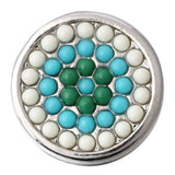 6pcs Green Crystal Rhinestone 18mm Snap Buttons for Snap Bracelet Women