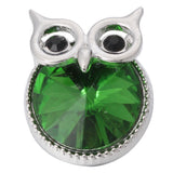 6pcs Green Crystal Rhinestone 18mm Snap Buttons for Snap Bracelet Women