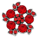 6pcs Rhinestone Red Snap Buttons 18mm DIY Bracelet
