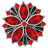 6pcs Rhinestone Red Snap Buttons 18mm DIY Bracelet