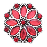 6pcs Rhinestone Red Snap Buttons 18mm DIY Bracelet