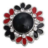 6pcs Rhinestone Red Snap Buttons 18mm DIY Bracelet