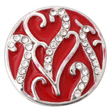 6pcs Rhinestone Red Snap Buttons 18mm DIY Bracelet