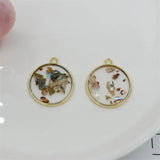 6pcs Abalone Shell Charms DIY Earrings Necklace UV Resin Accessory
