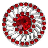 6pcs Rhinestone Flower Snap Buttons DIY Charms for Bracelet