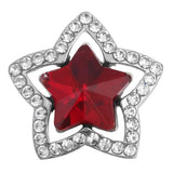 6pcs Rhinestone Flower Snap Buttons DIY Charms for Bracelet