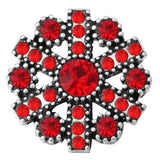 6pcs Rhinestone Flower Snap Buttons DIY Charms for Bracelet